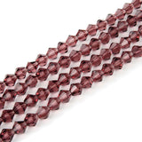 2000pcs Czech Faceted Bicone Crystal Glass Beads Spacer Bulk 4mm (0.16 Inch) Small Burgundy Red