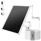 VERVERAY Solar Panel for Ring Camera/Wyze Outdoor Cameras, 6W Solar Charger with USB-C & Barrel Plug for Ring Stick Up Cam Plus/