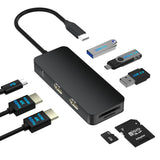 Laptop Docking Station Dual Monitor for Dell/HP/Lenovo/Mac, HDMI Splitter for Dual Monitors Extended Display, Dual Monitor Adapt