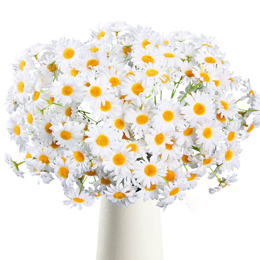 AmyHomie Artificial Flowers, Silk Daisy, Artificial Gerber Daisy for Home Decoration, Artificial Daisy for Wedding Decoration (W