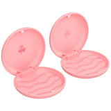 ZIZNBA (2 Pack Retainer Cases,Solid Orthodontic Retainer Case (Pink)
