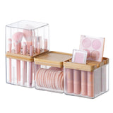 Makeup Brush Holder Comb with Cover Makeup Containers Organizers Set Makeup Holder Box Cosmetic Case With Lid Waterproof Dustpro