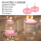 12-Pack 2-Inch Pink Floating Candles - Romantic Decor for Valentine's Day