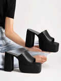 Shoetopia Stylish Solid Black Block Heels For Women & Girls,Black,2,B0BZQ2RBXT