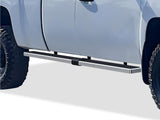 APS (Silver 6in Wheel to Wheel 304 Stainless Steel Running Boards Nerf Bars Side Steps Compatible with Chevy Silverado GMC Sierr
