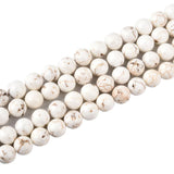 10mm Natural White Turquoise Loose Beads for Jewelry Making Round Semi Precious Gemstone 15 inch(38pcs/Strand)