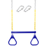 18 Trapeze Swing Bar Rings 48 Heavy Duty Plastic Coated Chains Swing Set Accessories Playground Swing Seat