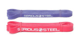 Serious Steel Fitness 41 Assisted Pull-up Band Sets, Stretching, Powerlifting, and Resistance Training #1, #2 Band Set (5-50 Lbs