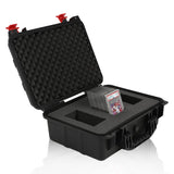 G-PLUS Graded Card Storage Box Compatible with BGS PSA SGC FGS Weatherproof Graded Sports Trading Cards(Large, Orange & Black) T