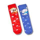 Thela Gaadi Shinchan Socks Pure Cotton Crew Length Printed Funky Cartoon Socks For Men & Women | Odour Free & Beathable | Free