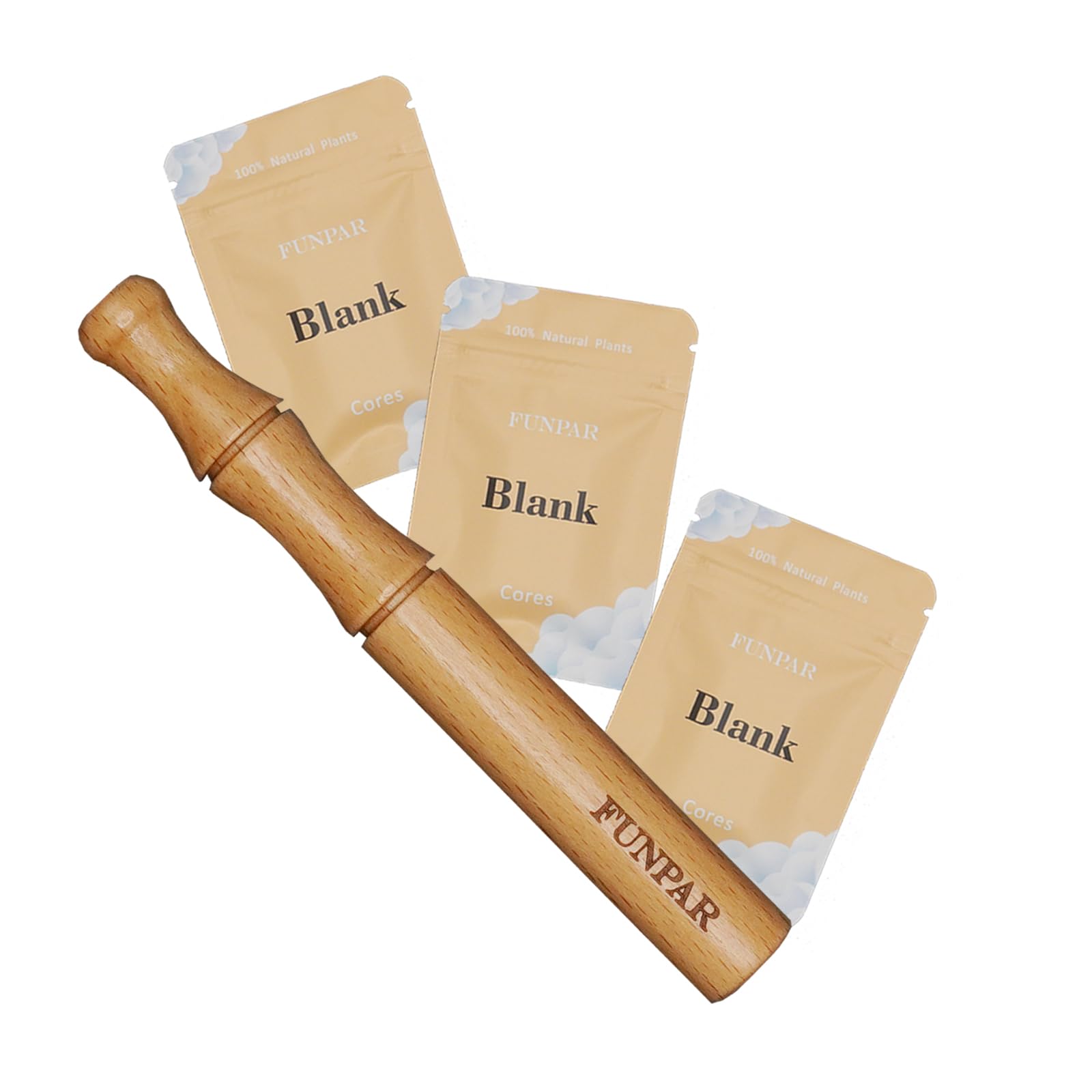 FUNPAR Essential Oil Inhaler, Wooden Personal Diffuser for Essential Oils with 3 Packs Blank Cotton Wicks for Lifestyle Support