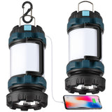 2 Pack Camping Lantern, Outdoor LED Camping Light, Rechargeable Flashlights with 1000LM, 6 Modes, 4000mAh Power Bank, IPX5 Water