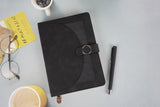 Erminio Palamino Premium Pu Leather Executive 2027 Diary With Magnet Button Closure | Pen Holder, A5 Planner (Black)
