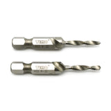 TEMO 2 pc 632 Combination Drill and Tap Multi Use Deburr Countersink Hex Bit