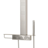 Pulse Showerspas 7002-Ssb Paradise Shower System With Rain Showerhead, 3 Body Sprays, Hand Shower, Shelf With Wash Cloth Holder,