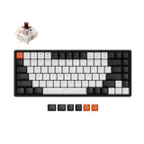 Keychron K2 Wireless Bluetooth/USB Wired Gaming Mechanical Keyboard, Hot-swappable 75% Layout 84 Keys RGB LED Backlight, Aluminu