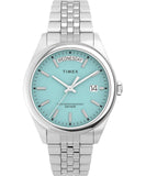 Timex Womens Legacy 36mm Watch - Silver-Tone Bracelet Blue Dial Silver-Tone Case