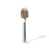Curio Home Goods Ionic Dish Brush, Magnetized to Stand Upright, Stainless Steel with Replaceable Head, Silver