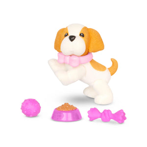 Pucci Pups - Collectible Puppy Set - Boston Terrier, Pug, Shih Tzu - Carrier Purse - Dog Accessories Included - Toys for Kids 3+