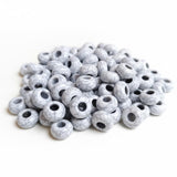 Large Hole Beads for Jewelry Making-100pcs 14mm European Rondelle Spacer Beads,Big Hole Craft for Bracelets(White)