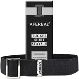 Aferevz Tucker Shirt Stay Belt With AntiSlip Technology, Elastic Formal Garter With Adjustable Size And Stretchable Material, F
