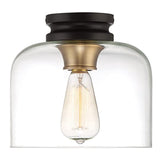 Designers Fountain 1261-VB Ezra 1-Light Flush Mount Ceiling Light, Vintage Bronze, 9in W