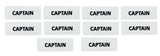 MOREL CAPTAIN BADGE IN WHITE ACRYLIC PINBACK USE FOR SCHOOL, COLLEGE CLASSES, OFFICE STAFF, NAME BADGE |PACK OF 10|