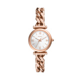 Fossil Women's Carlie Mini Quartz Stainless Steel Three-Hand Watch, Color: Rose Gold (Model: ES5330)