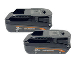 RIDGID 18V Lithium-Ion MAX Output 2 Ah Battery (2-Pack) (Bulk Packaged)