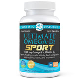 Nordic Naturals Ultimate Omega-D3 Sport, Lemon - 60 Soft Gels - 1480 mg Omega-3 + 1000 IU Vitamin D3 - NSF Certified - Supports 