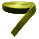 Chenkou Craft 5 Yards Velvet Ribbon Christmas Docoration Craft Packing (Olive, 3/4(20mm))