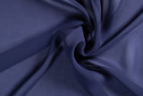 Chiffon Fabric by The Yard 59 Wide, Navy Blue,5 Yards Continuous