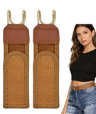 P Seven 2 Pcs Buckle Less Belt For Men & Women, Adjustable Elastic Buckle Free Belt With Metal Hook, No Buckle Waist Belt For Je
