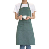 MORNITE Art Aprons for Painting Pottery Ceramics, Artist Apron Smock Mens Women Teaching Cooking Waterproof Green
