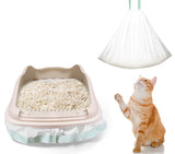 Zeling HTL Jumbo Cat Litter Box Liners 40 Ct - Extra Large 37 x 18 Drawstring Litter Pan Liners, 2 Mil Thick Scratch-Resistant, 