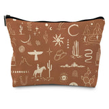 Supwhd Vintage Western Makeup Bag Cosmetic Bag, Cowgirl Western Gifts for Women, Western Makeup Bag Cosmetic Bag Small, Western 