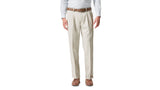 Dockers Men's Relaxed Fit Comfort Pants-Pleated, Porcelain Khaki, 36W x 32L