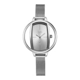 Fastrack Vyb Charmer Quartz Analog Silver Dial Silver Stainless Steel Strap Watch For Women - Fv60037Sm02W