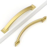 Coinkoly 10 Pack Brushed Gold Cabinet Pulls 5''(128mm) Hole Centers,Cabinet Handles,Hardware for Cabinets,Kitchen Cabinet Handle