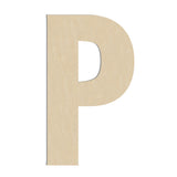 HILAZA 17 Inch Large Wooden Letter P, 1/4 in Thick Big Wood Letter for Wall Decor Crafts
