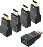 URELEGAN HDMI to VGA 5-Pack, HDMI to SVGA Adapter Converter (VGA 15 PIN) 1080P@60Hz Male to Female Cord for Computer, Desktop, L