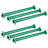 EISENSP Extra Long 21.5 Steel Monkey Bars for Backyard - Ladder Rungs Hardware Kit - Hexagonal at Both Ends (Set of 6) (Green)