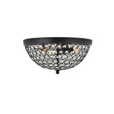 Living District Indoor Modern Home Decor Bright Taye 3 Light Matte Black Flush Mount