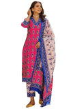 Gosriki Women'S Rayon Blend Straight Printed Kurta With Pant & Dupatta (Uchiha Pink-Gs_3Xl_Pink_Xxx-Large),Pink,3,B0DCKCWDF6