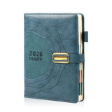 Climberty 2026 Diary A5 Planner With Buckle Closure, Embossed Soft Blue Pu Leather Cover, 400 Lined Pages Journal, Weekly & Mont