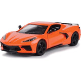 Motor Max 2020 Chevy Corvette C8 Stingray, Orange 79360OR 1/24 Scale Diecast Model Toy Car