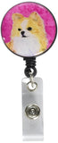 Carolines Treasures SS4750PKBR Pink Longhaired Chihuahua Retractable Badge Reel for Nurses ID Badge Holder with Clip Retracta