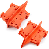 CroBlissful 2 Pcs Deck Spacers 1/8 and 3/16 Spacer Edges Deck Board Spacing Tool Orange for Pressure Treated, Composite, PVC, Pl