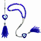 ALBATROSART Design -Handmade Evil Eye Beaded Collection Worry Beads - Prayer Beads (8 mm-33 Beads) Tesbih-Tasbih-Tasbeeh-Misbaha
