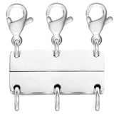 MKCYD Multi Necklace Layering Clasps Strong Magnetic Clasp, Silver Necklace Separator for Layering, Multiple Jewelry Closures fo